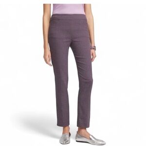Chico's Purple Geometric Straight Leg Pants